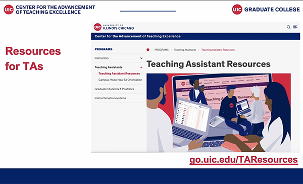 An overview of resources for Teaching Assistants