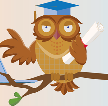 A scholarly owl with a laptop and mortarboard represents the Inclusive Education Certificate awardees. 