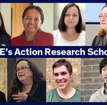Eight of CATE's Action Research Scholars — that are featured in the article — are pictured. 
