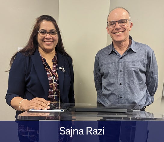 Sajna Razi with host Josh Radinsky