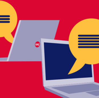 people communicate via laptop computers 